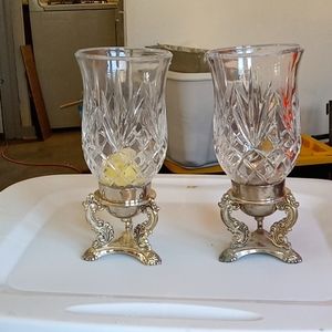 Sliver plated candle holders